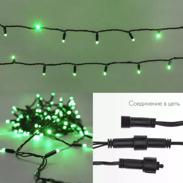 Светодиодная гирлянда Neon-Night Нить 305-184 (10м, зеленый)