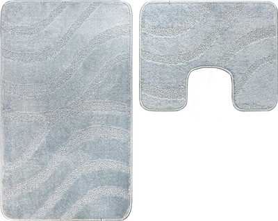 Набор ковриков для ванной и туалета Maximus Symphony 2534 (50x80/40x50, звездно-голубой) - 