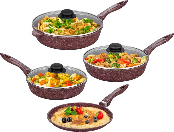 Набор сковородок Elan Gallery Гармония Вкуса / 120750+4 (рубин)