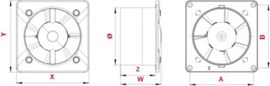 Вентилятор накладной Awenta KWT125W