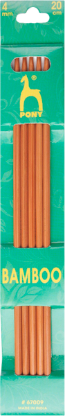 Набор спиц для вязания Pony Bamboo 67009 (5шт, чулочные)