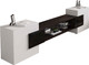 Тумба Woodville ТВ Лисмор 563526 (белый/черный глянец) - 