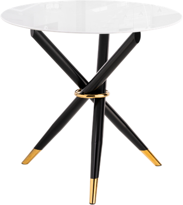 Обеденный стол Woodville Rock 100х75 / 15536 (white/black) - 