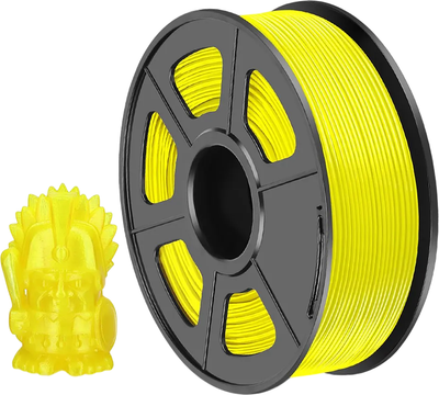 Пластик для 3D-печати NV Print NV-3D-PETG-CLEAR-YELLOW (1.75мм, 1кг, прозрачный/желтый) - 