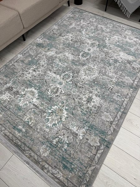 Ковер Radjab Carpet Амаль Прямоугольник 9010A / 13151RK (1.6x2.3, Grey/Green)