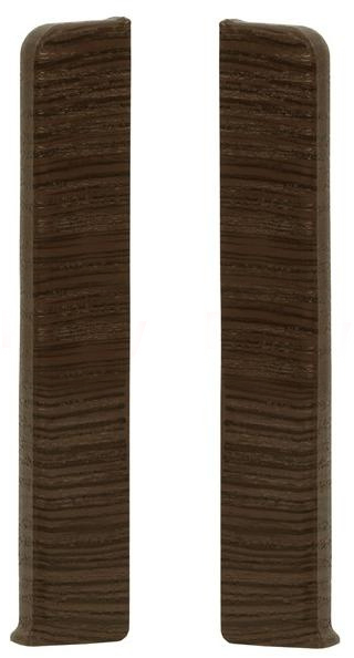 Заглушка для плинтуса LinePlast 100мм LB006 (2шт, тиковое дерево, флоупак)