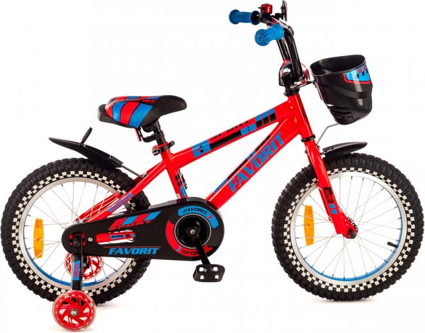 Детский велосипед FAVORIT Sport / SPT-16RD (красный, разобранный, в коробке)