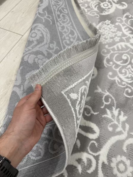 Коврик Radjab Carpet Амаль Прямоугольник 0916A / 13188RK (0.8x1.5, Grey/Cream)