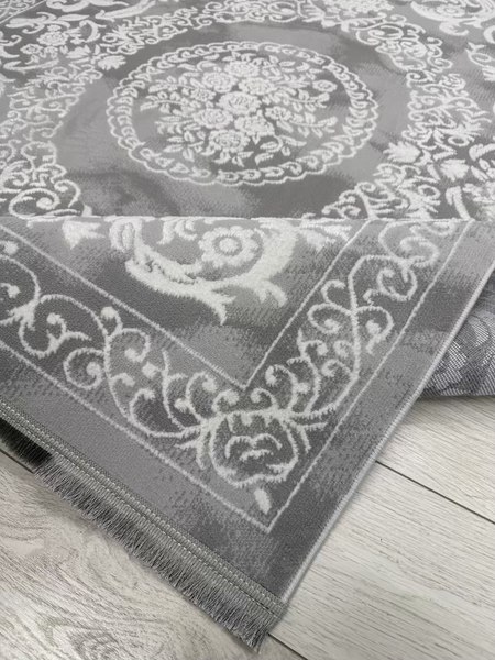 Коврик Radjab Carpet Амаль Прямоугольник 0916A / 13188RK (0.8x1.5, Grey/Cream)