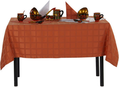 Скатерть Журавинка 04С47-КВ 1/090605 / шт171 (145х145см, терракот клетка) - 