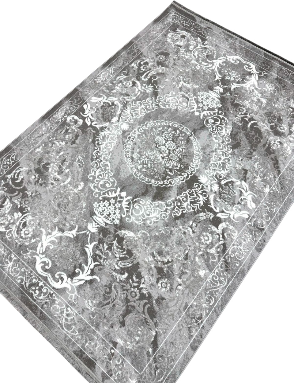 Коврик Radjab Carpet Афина Прямоугольник 0916B / 13314RK (0.8x1.5, Grey/Grey) — фото 1