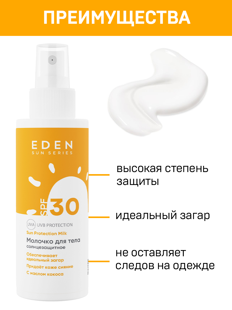 Молочко солнцезащитное Eden Sun Series SPF30 (150мл) — фото 3