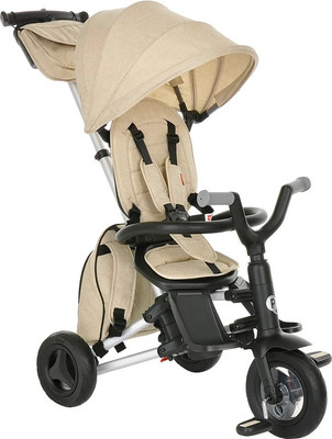 Трехколесный велосипед с ручкой QPlay Nova Plus / S700-17 (бежевый) - 