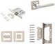Комплект дверной фурнитуры Code Deco H-22050-A-NIS/CR с фиксатором (матовый никель/хром) - 