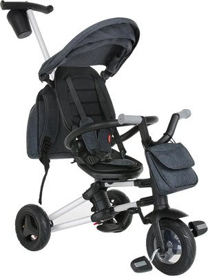 Трехколесный велосипед с ручкой QPlay Nova Plus / S700-17 (черный) - 