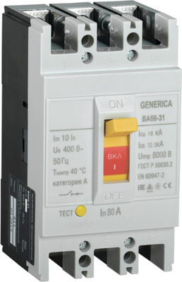 

Выключатель автоматический, SAV10-3-0080-G