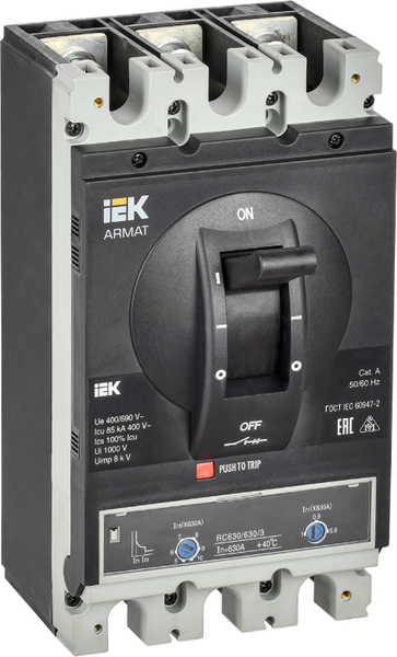 Выключатель автоматический IEK AR-MCCB-3I-085-0630A-ATUC