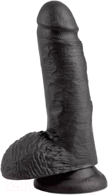 Фаллоимитатор Pipedream Cock With Balls с мошонкой / 55822 (черный)
