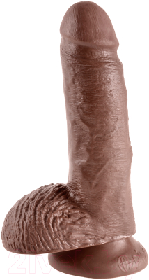 Фаллоимитатор Pipedream Cock With Balls с мошонкой / 55823 (коричневый)