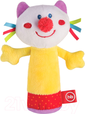 Развивающая игрушка Happy Baby Кот с пищалкой 330358