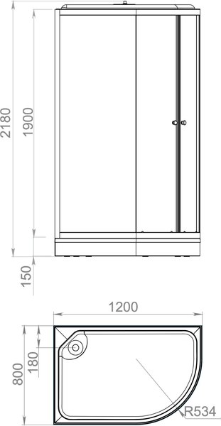 Купить Душевая кабина Domani-Spa Delight Slim 128 L 120x80 / DS01DS128LLBT00 в Бресте