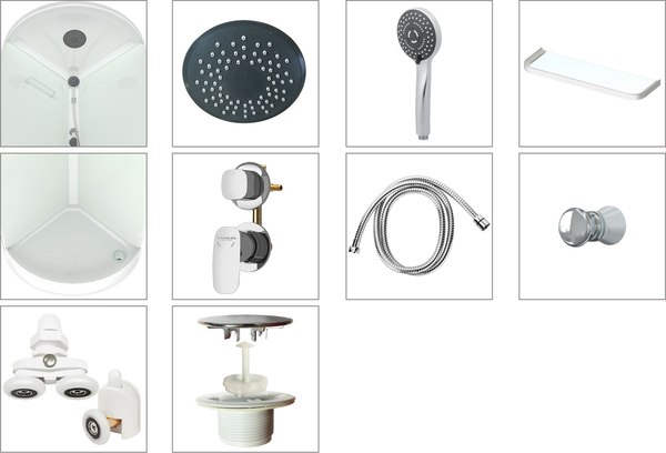 Купить Душевая кабина Domani-Spa Simple 99 90x90 / DS01Sm99LBT00-V1.2  