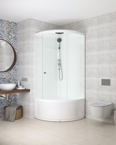 Купить Душевая кабина Domani-Spa Simple 99 High 90x90 / DS01Sm99HWCl00-V1.2  