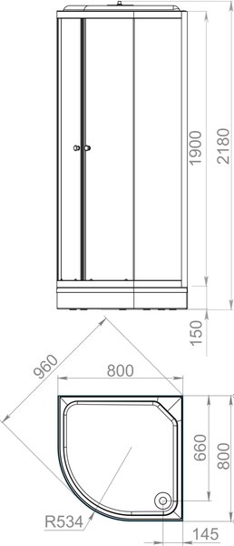 Купить Душевая кабина Domani-Spa Delight Slim 88 80x80 / DS01DS88LWM00 в Бресте