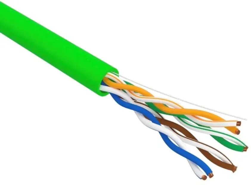 Кабель Rexant U/UTP CAT 5e PVC нг(А)-LSLTx 4x2x0,52мм 24AWG / 01-0061-R (305м, зеленый) — фото 1