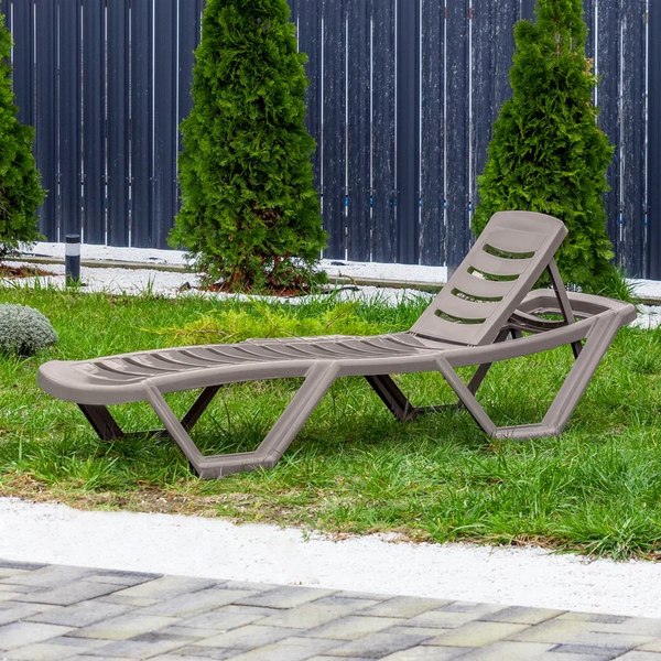 Шезлонг Ellastik Plast Элластик лм 187x63.5x32 (капучино)