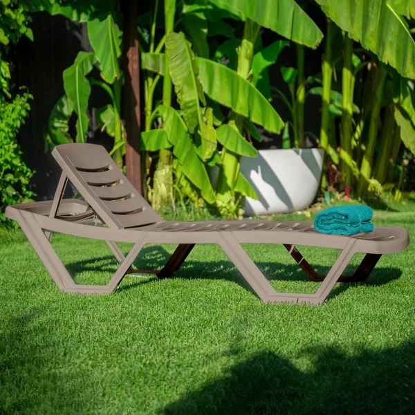 Шезлонг Ellastik Plast Элластик лм 187x63.5x32 (капучино)