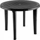 Стол пластиковый Ellastik Plast Элластик Круглый 95x95x74 (антрацит) - 