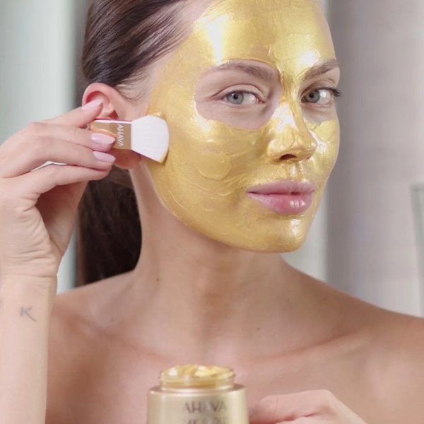 Маска для лица кремовая Ahava 24k Gold Mud Mask (6мл)