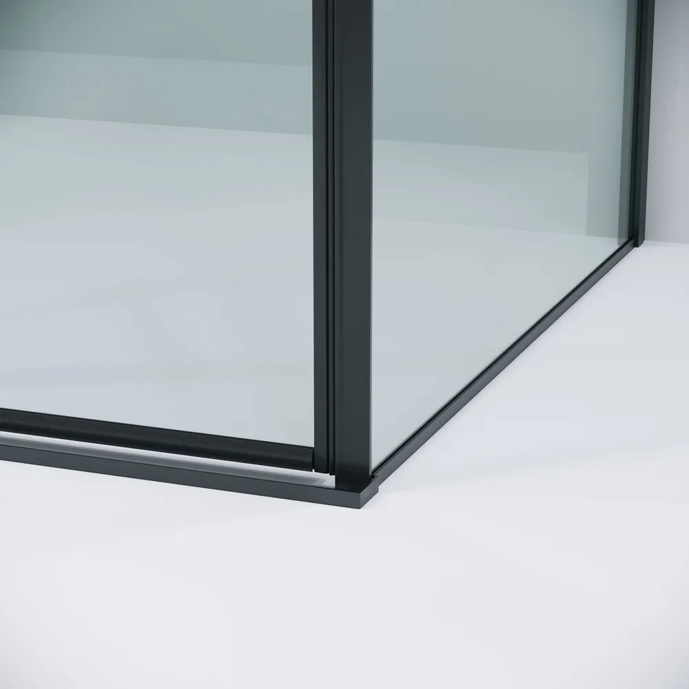 Душевой уголок Grossman Galaxy 100х100х195 / 120.K33.01.1010.21.00 (черный матовый/прозрачное стекло) — фото 3