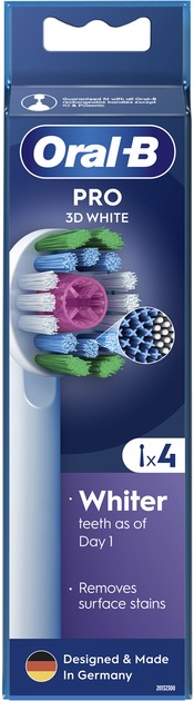 Набор насадок для зубной электрощетки Oral-B 3D White Pro (4шт) — фото 3