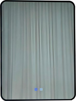 Зеркало Emze Smartphone 50х70 / LED.UV.SMART.50.70.CHE.AF.4K (черный с УФ-окантовкой, подсветкой и антизапотеванием) - 
