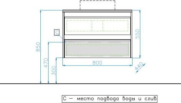 Купить Тумба под умывальник Symbolite Монако 80 Plus 2 ящика Гамма 56 в Минске