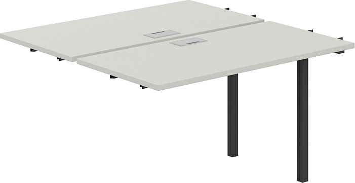 Комплект столов модульных Norden 120х123.8х75 / SG.211.SH.44.AN (антрацит/серый бархат)