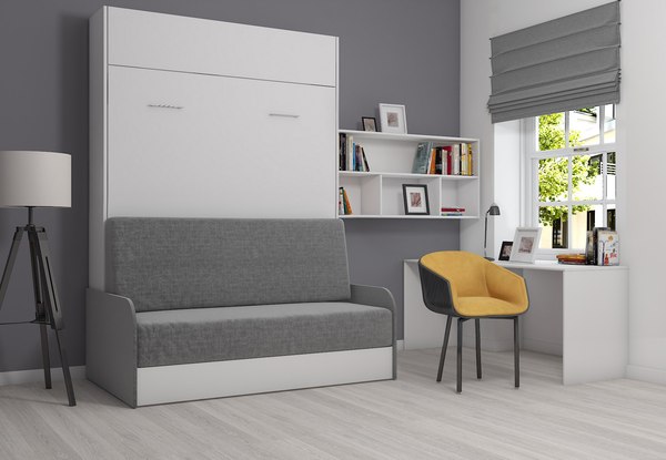 Шкаф-кровать трансформер Макс Стайл Studio Sofa 140x200x18 Egger (белый классический W960 ST7)