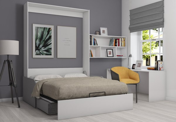 Шкаф-кровать трансформер Макс Стайл Studio Sofa 140x200x18 Egger (белый классический W960 ST7)