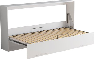 Шкаф-кровать трансформер Макс Стайл TNT 90x200x18 Egger (белый классический W960 ST7) - 