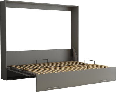 Шкаф-кровать трансформер Макс Стайл TNT 140x200x18 Egger (серый асфальт U732 ST9) - 