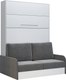 Комплект мебели трансформер Макс Стайл Practice Sofa 140x200x18 Egger (белый классический W960 ST7) - 