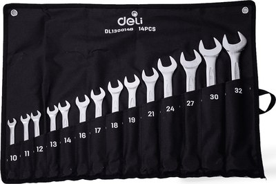 Набор ключей Deli EDL130014B (14шт, серебристый) - 