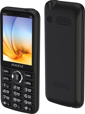 Мобильный телефон Maxvi K15n 4G (черный) - 