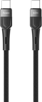 Кабель Olmio Bolt Type-C-Type-C (черный) - 