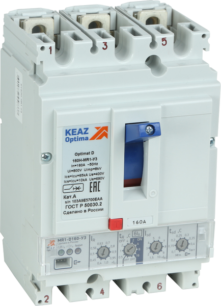 Выключатель автоматический КЭАЗ OptiMat D250H-MR1-У3 / 144411