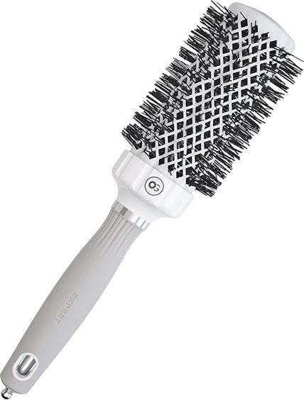 Расческа Olivia Garden Термобрашинг Expert Blowout Grip White&Grey