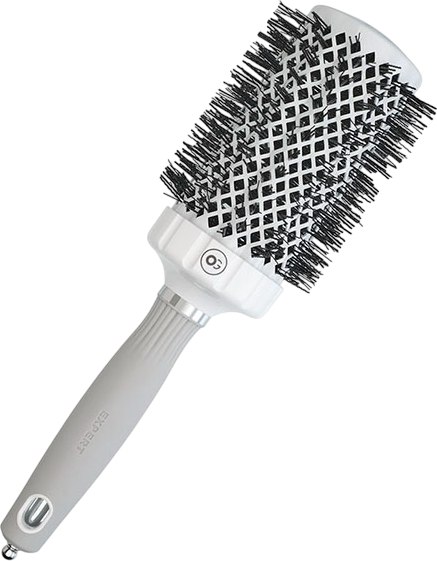 Расческа Olivia Garden Термобрашинг Expert Blowout Grip White&Grey