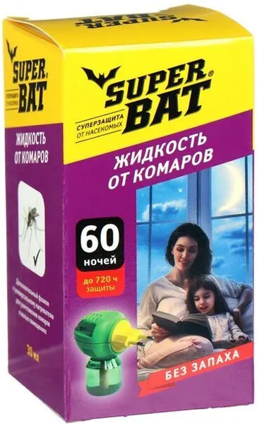 Наполнитель для фумигатора Super Bat На 60 ночей SBAT1013 (45мл)